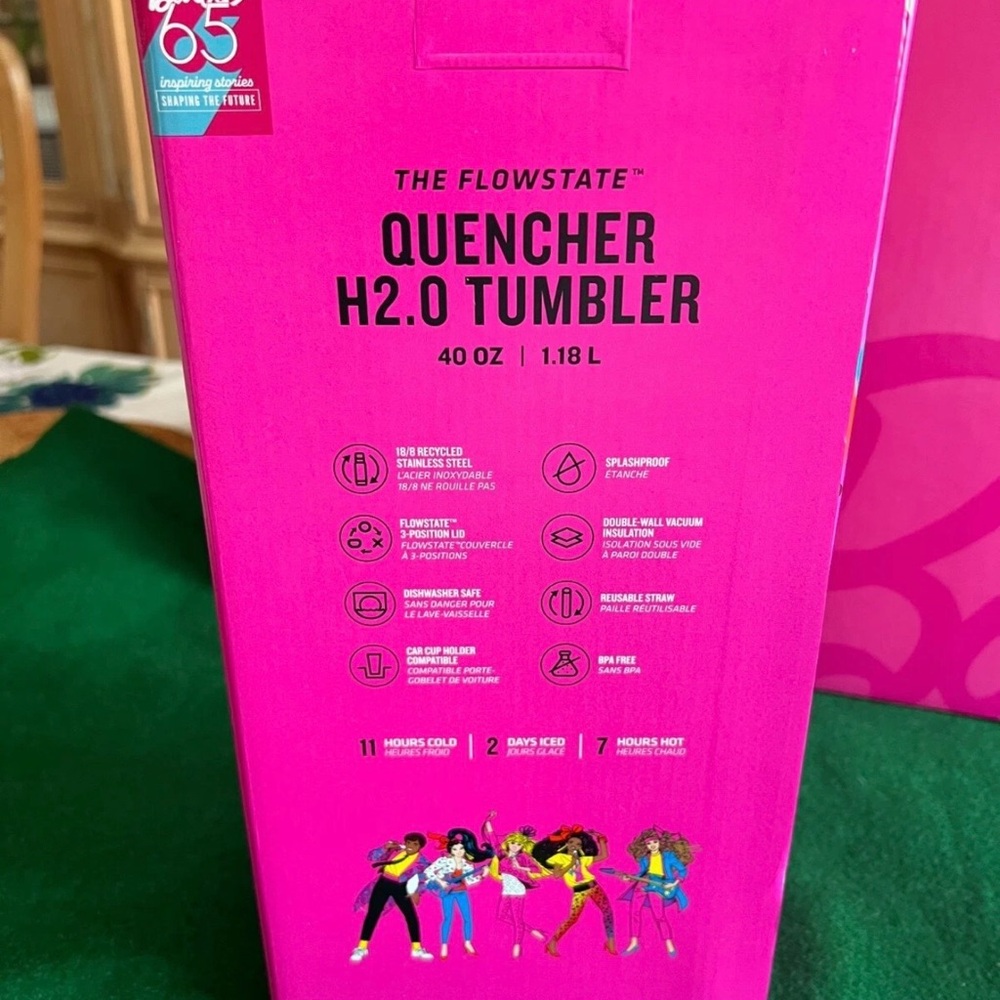 BRAND NEW - Exclusive 80's! Stanley x Barbie H2.0 FlowState™ Tumbler 40 OZ - Picture 2 of 8